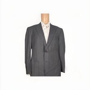 Tom Ford Charcoal Flannel Wool Guncheck Sportcoat Jacket 54R/44 US Men’s